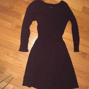 Maroon sweater dress